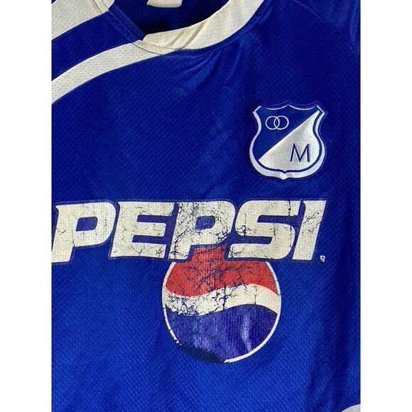 MILLONARIOS Vintage Blue/White FC Colombia 2009 Adidas Soccer Jersey SZ S - Picture 3 of 11